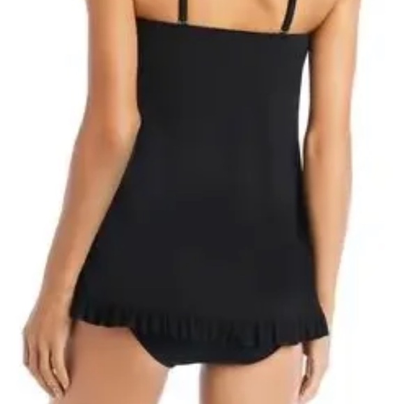 Beyond Control Womens one piece swimsuit ruffle size 14 black swim dress - Picture 4 of 4